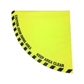 セーフラン安全用品 セーフラン/ドア路面標識ステッカー 半径1200mm4分の1円扇形 黄 FC784HH-2068924