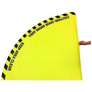 セーフラン安全用品 セーフラン/ドア路面標識ステッカー 半径1200mm4分の1円扇形 黄 FC784HH-2068924-イメージ2