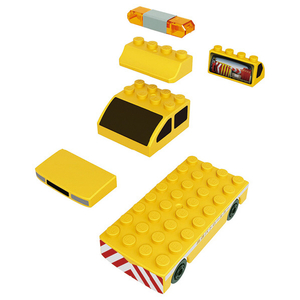 タカラトミー トミカ・プラレールブロック 高速パトロールカー イエロー ﾄﾐﾌﾟﾗﾌﾞﾛﾂｸｺｳｿｸﾊﾟﾄﾛ-ﾙｶ--イメージ2