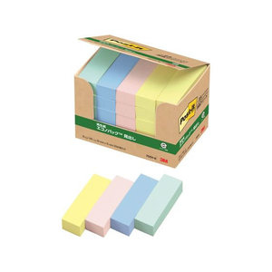 3M ポスト・イット 見出し 再生紙 エコノパック 50×15mm パステル 4色 25冊 F803237-7001-K-イメージ2