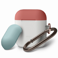 elago AirPods DUO HANG CASE カラビナ付き ナイトグローブルー EL_APDCSSCDD_NB