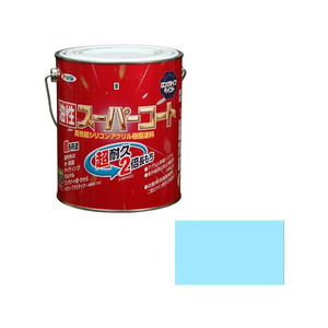 アサヒペン 油性スーパーコート 1.6L 水色 FC364NV-イメージ1