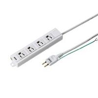 サンワサプライ 電源タップ（3P・4個口・1m） TAP-MG341N2PN-1