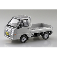 アオシマ 1/32 楽プラ スナップキット No．5-SS スバル サンバー トラック(スターリングシルバーメタリック) Aﾗｸﾌﾟﾗ05SSｻﾝﾊﾞ-ﾄﾗﾂｸSｼﾙﾊﾞ-