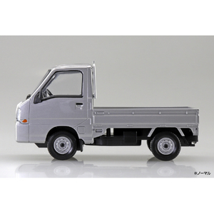 アオシマ 1/32 楽プラ スナップキット No．5-SS スバル サンバー トラック(スターリングシルバーメタリック) Aﾗｸﾌﾟﾗ05SSｻﾝﾊﾞ-ﾄﾗﾂｸSｼﾙﾊﾞ--イメージ3