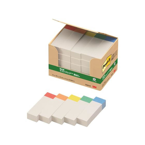 3M ポスト・イット 見出し 再生紙 エコノパック 50×15mm 5色（色帯） 25冊 F803238-7001-R-イメージ2