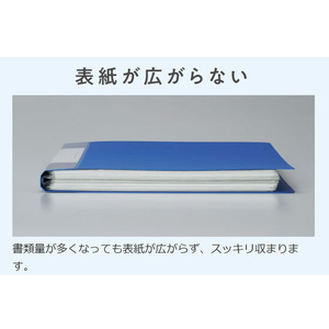コクヨ クリヤーブック(Glassele)固定式A4背ポケット 100P ブルー F384864-ﾗ-GLB100B-イメージ4