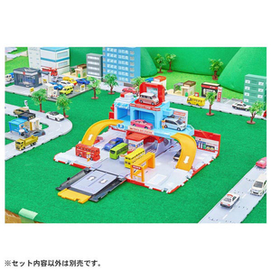 タカラトミー トミカビークルタウン ビッグに変形 2階だてバスロータリー(トミカ付き) ﾄﾐｶﾋﾞ-ｸﾙﾀｳﾝ2ｶｲﾀﾞﾃﾊﾞｽﾛ-ﾀﾘ--イメージ7