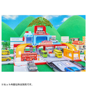 タカラトミー トミカビークルタウン ビッグに変形 2階だてバスロータリー(トミカ付き) ﾄﾐｶﾋﾞ-ｸﾙﾀｳﾝ2ｶｲﾀﾞﾃﾊﾞｽﾛ-ﾀﾘ--イメージ8