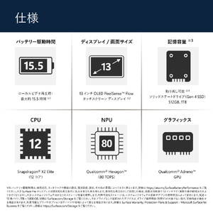 マイクロソフト Surface Pro(第 12 世代) 13インチ Snapdragon X2 Elite/16/1TB OLED プラチナ EP2-65016-イメージ16