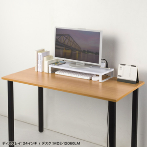 サンワサプライ コンセント付きモニター台(W600) ホワイト MR-LC212W-イメージ10
