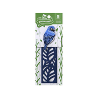 ヒサゴ BIRD BOOKMARKER 刺繍しおり リーフ柄 オオルリ FCD976G-UTN312