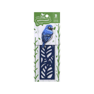 ヒサゴ BIRD BOOKMARKER 刺繍しおり リーフ柄 オオルリ FCD976G-UTN312-イメージ1