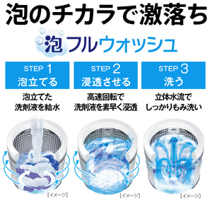 AQUA 10．0kg全自動洗濯機 e angle select VPシリーズ ホワイト AQW-VP10E6(W)-イメージ9