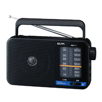 エルパ AM/FMポータブルラジオ ブラック ER-H100