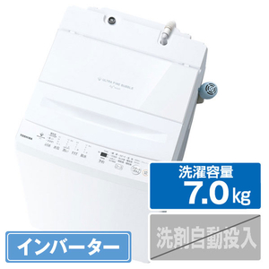東芝 7．0kgインバーター全自動洗濯機 ZABOON ピュアホワイト AW-7DH4(W)-イメージ1