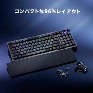 ASUS ROG Azoth 96 HE Lite Gaming Keyboard Black ブラック ROG/AZOTH/96/HFX2/BK-イメージ15