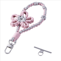 エレコム ハンドストラップ編み物/花 ピンク P-STHKNFPN