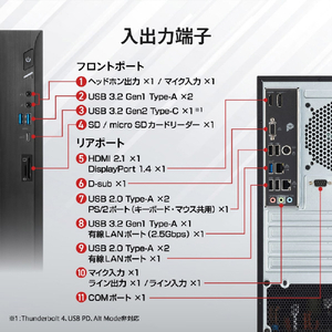MSI スタンダードデスクトップパソコン PRO PRO-DP180-14A-665JP-イメージ10