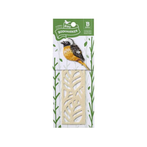 ヒサゴ BIRD BOOKMARKER 刺繍しおり リーフ柄 ジョウビタキ FCD977G-UTN313-イメージ1