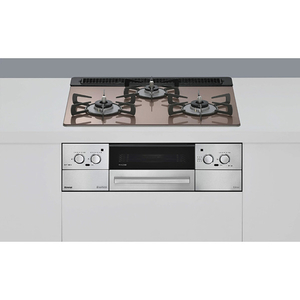 リンナイ システムキッチン用ガスビルトインコンロ(LPガス用) Lisse スモーキーピンク RXE31W42J2RSTW-LPG-イメージ1