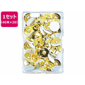 ミツヤ 二重画鋲足長着色白 40本×20 FC193SJ-TNL-01-WH