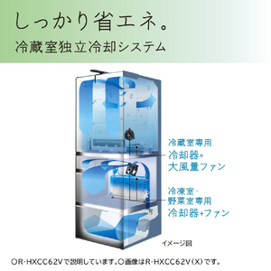 日立 540L 6ドア冷蔵庫 シルバー RH54VS-イメージ7