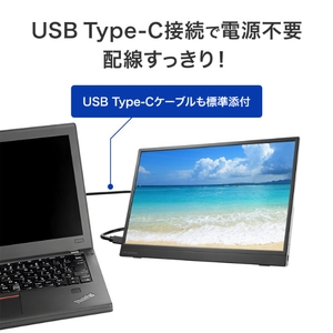I・Oデータ 薄型軽量 14型モバイルディスプレイ 抗菌モデル（受注生産） LCD-YC142HX-AG-イメージ5