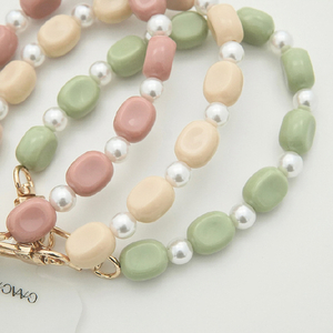GAACAL 「ミルクとパール」オリジナルホルダー付きビーズストラップ GAACAL グリーン Z01083GR-イメージ2