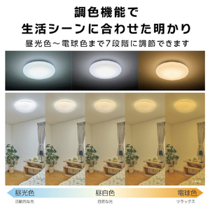ドウシシャ LEDシーリングライトDB45‐8畳調色 Luminous DB45A08DS-イメージ5