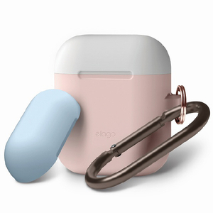 elago AirPods DUO HANG CASE カラビナ付き ピンク EL_APDCSSCDD_PK elago AirPods DUO HANG CASE カラビナ付き ピンク EL_APDCSSCDD_PK