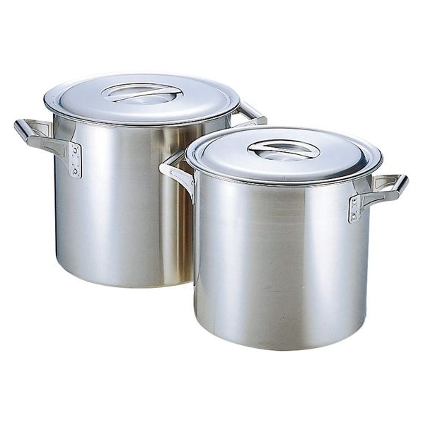 エレテック 寸胴鍋 42cm IH鍋 IH 100V対応 200V対応（9-0028-0607） 新品アルミ エコライン寸胴鍋（蓋無） ４２cm エコクリーン アルミ