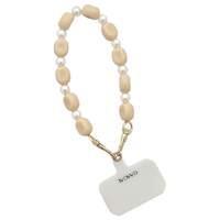 GAACAL 「ミルクとパール」オリジナルホルダー付きビーズストラップ GAACAL ベージュ Z01083BJ