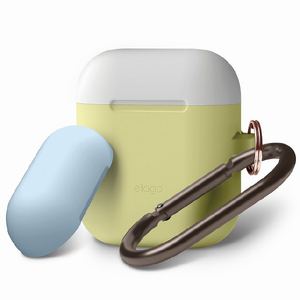 elago AirPods DUO HANG CASE カラビナ付き イエロー EL_APDCSSCDD_YE-イメージ1