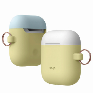 elago AirPods DUO HANG CASE カラビナ付き イエロー EL_APDCSSCDD_YE-イメージ2