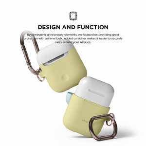 elago AirPods DUO HANG CASE カラビナ付き イエロー EL_APDCSSCDD_YE-イメージ3