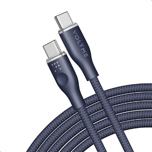 VOLTME PowerLink Rugg USB-C & USB-C ケーブル 5A(編込み) ブルー C2171-イメージ1