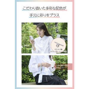 エレコム ハンドストラップ編み物 グレー P-STHKNGY-イメージ4