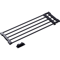 アイリスオーヤマ 伸縮棚アダプター付き 75～120cm ブラック FCJ829V-H-J-NST75R