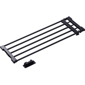 アイリスオーヤマ 伸縮棚アダプター付き 75～120cm ブラック FCJ829V-H-J-NST75R-イメージ1
