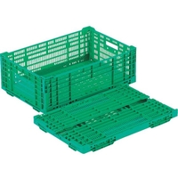 岐阜プラスチック工業 RSコンテナーRS-MM38(薄型折りたたみコンテナー) 緑 FC464GU-8362415