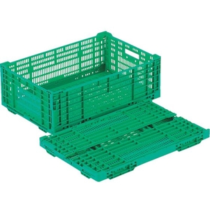 岐阜プラスチック工業 RSコンテナーRS-MM38(薄型折りたたみコンテナー) 緑 FC464GU-8362415-イメージ1