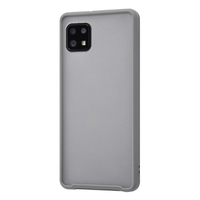 レイアウト AQUOS sense6用マットハイブリッドケース SHEER シアーホワイト/グレー RT-AQSE6BS4/WGR