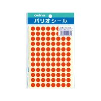 オキナ パリオシール 丸シール 3号 赤 576片×5袋 FC58890-PS308