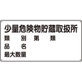 ユニット 危険物標識(横型)少量危険物貯蔵 エコユニボード FC337FX-3717607