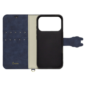 ＮＡＴＵＲＡＬ　ｄｅｓｉｇｎ iPhone18 Pro/17 Pro用 手帳型ｹｰｽ NEW COCOTTE ネイビー IP26-63P-COT06-イメージ3