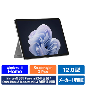 マイクロソフト Surface Pro 12 インチ プラチナ Snapdragon X Plus/8/256 プラチナ EP2-81991-イメージ1