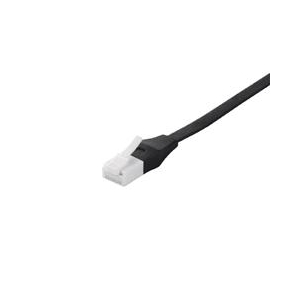 BUFFALO ツメの折れないLANケーブル カテゴリー6　ストレート　フラットタイプ　1m ブラック BSLS6FU10BK2-イメージ1