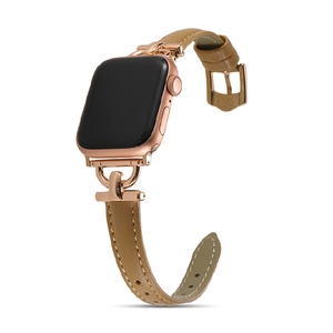 GAACAL Apple Watch 1-9/SE 1-2(38/40/41mm)用「大人な知的感」異素材PUレザーバンド カーキ W00230KA-イメージ1