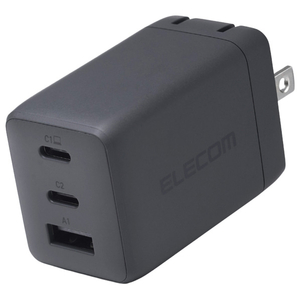 エレコム USB Power Delivery 67W AC充電器(C×2+A×1) ストーン グレー ACDC-PD10367GY-イメージ1